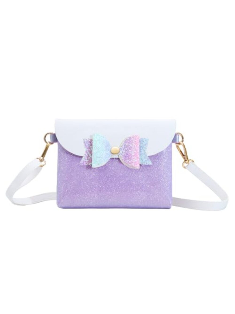 Small PU Leather Crossbody Purse with Pendant Adjustable Strap Girls